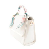 K&Co. Wild Flower Collection Handle Side Bag with Scarf - CREAM