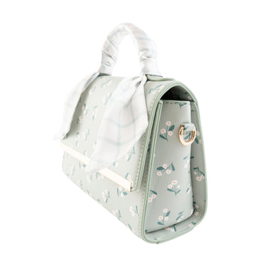 K&Co. Wild Flower Collection Handle Side Bag with Scarf - PAPER FLOWER