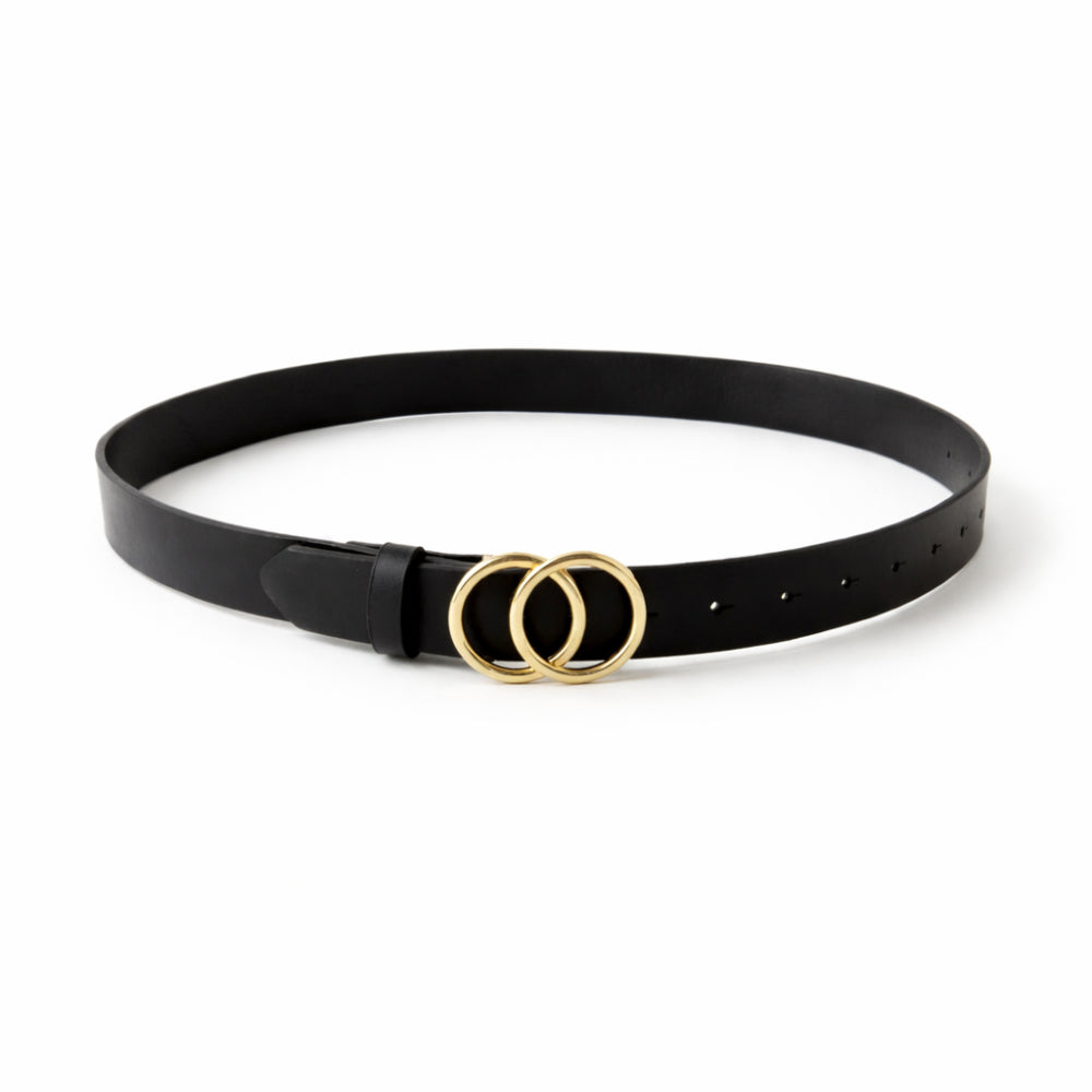 K&Co. Double Ring Belt  - BLACK