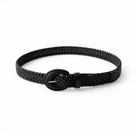 K&Co. Petal Series Weave Belt  - BLACK