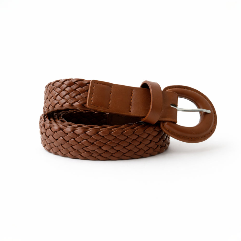 K&Co. Weave Belt  - TAN