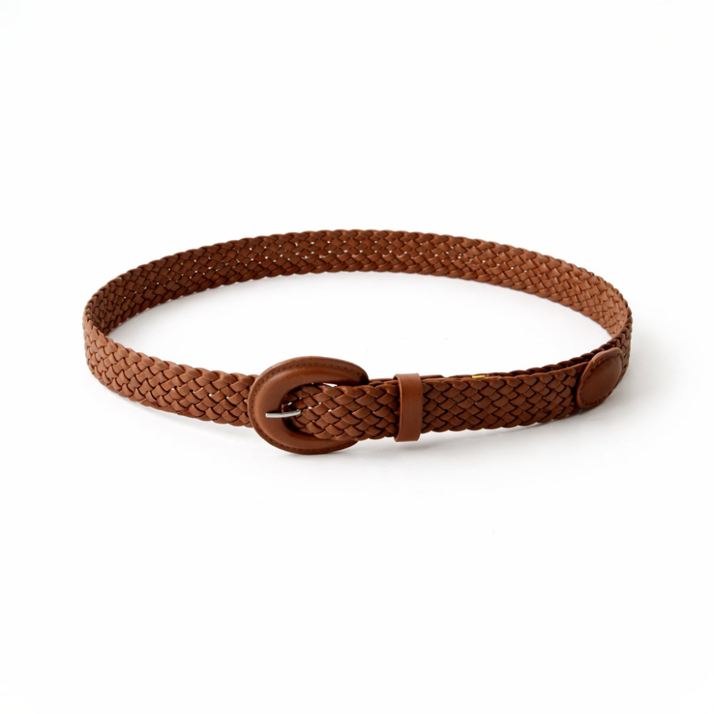 K&Co. Petal Series Weave Belt  - TAN