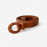 K&Co. Petal Series Weave Belt  - TAN
