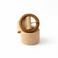K&Co. Stretch Weave Belt  - NATURAL