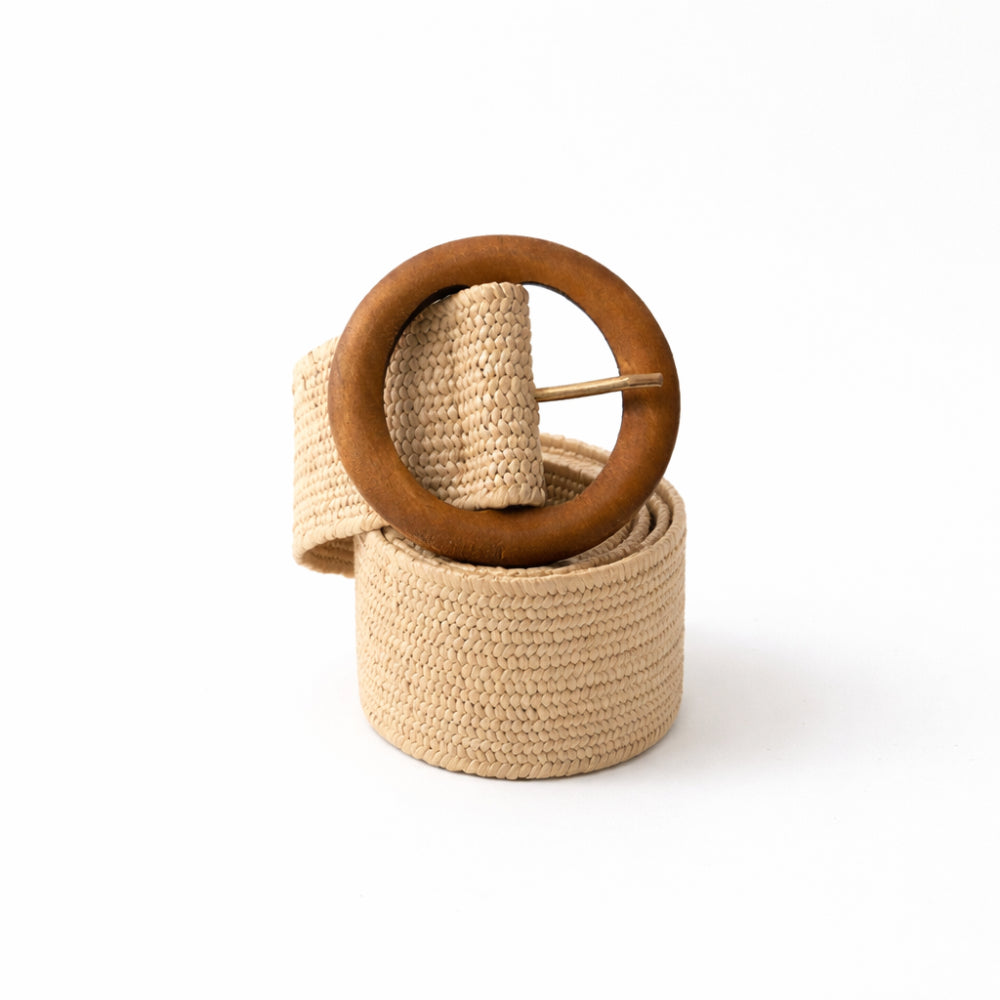 K&Co. Petal Series Stretch Weave Belt  - NATURAL