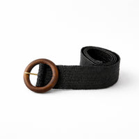 K&Co. Petal Series Stretch Weave Belt  - BLACK