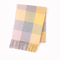 K&Co. Petal Series Checked Scarf - PINK/GREY