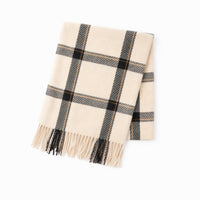 K&Co. Petal Series Checked Scarf - CREAM