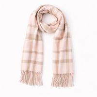 K&Co. Petal Series Checked Scarf - PINK/CREAM