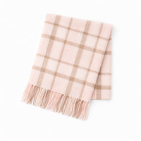 K&Co. Petal Series Checked Scarf - PINK/CREAM