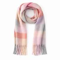 K&Co. Petal Series Chunky Scarf - PINK CHECK