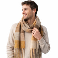 K&Co. Petal Series Chunky Scarf - TAUPE CHECK
