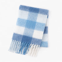 K&Co. Petal Series Chunky Scarf - BLUE CHECK