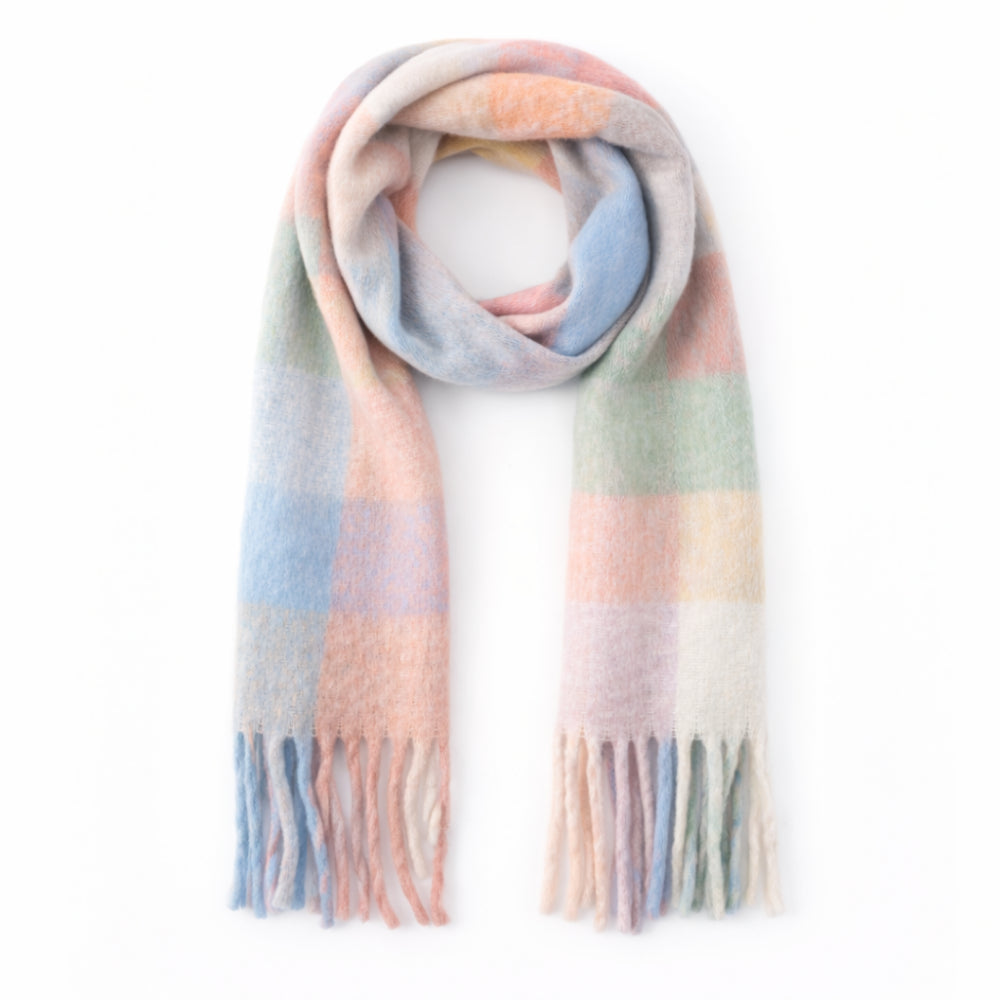 K&Co. Petal Series Chunky Scarf - PASTEL CHECK
