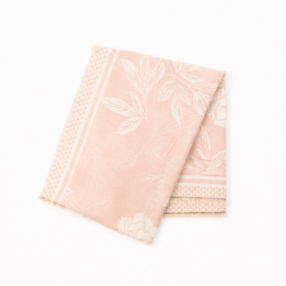 K&Co. Petal Series Jacquard Scarf - FLORAL PINK