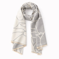 K&Co. Petal Series Jacquard Scarf - MONO FLORA