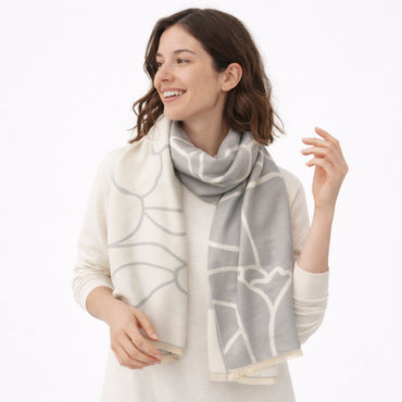 K&Co. Petal Series Jacquard Scarf - MONO FLORA