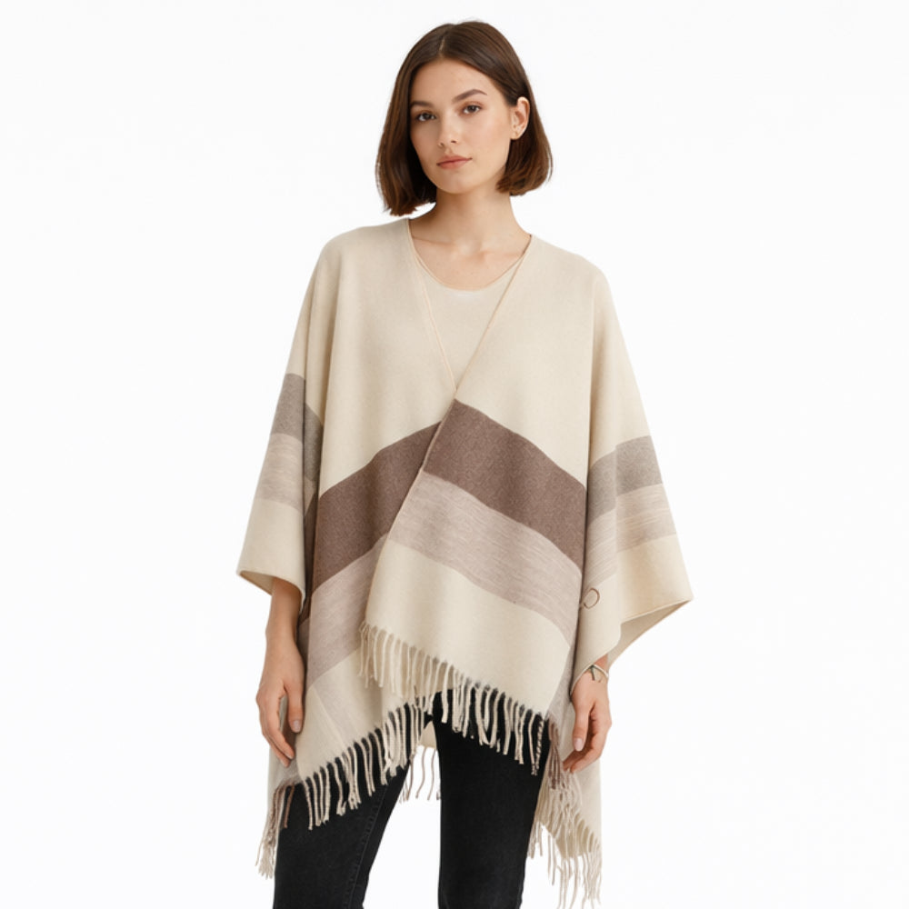 K&Co. Petal Series Poncho - LATTE