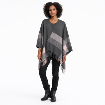 K&Co. Petal Series Poncho - CHARCOAL