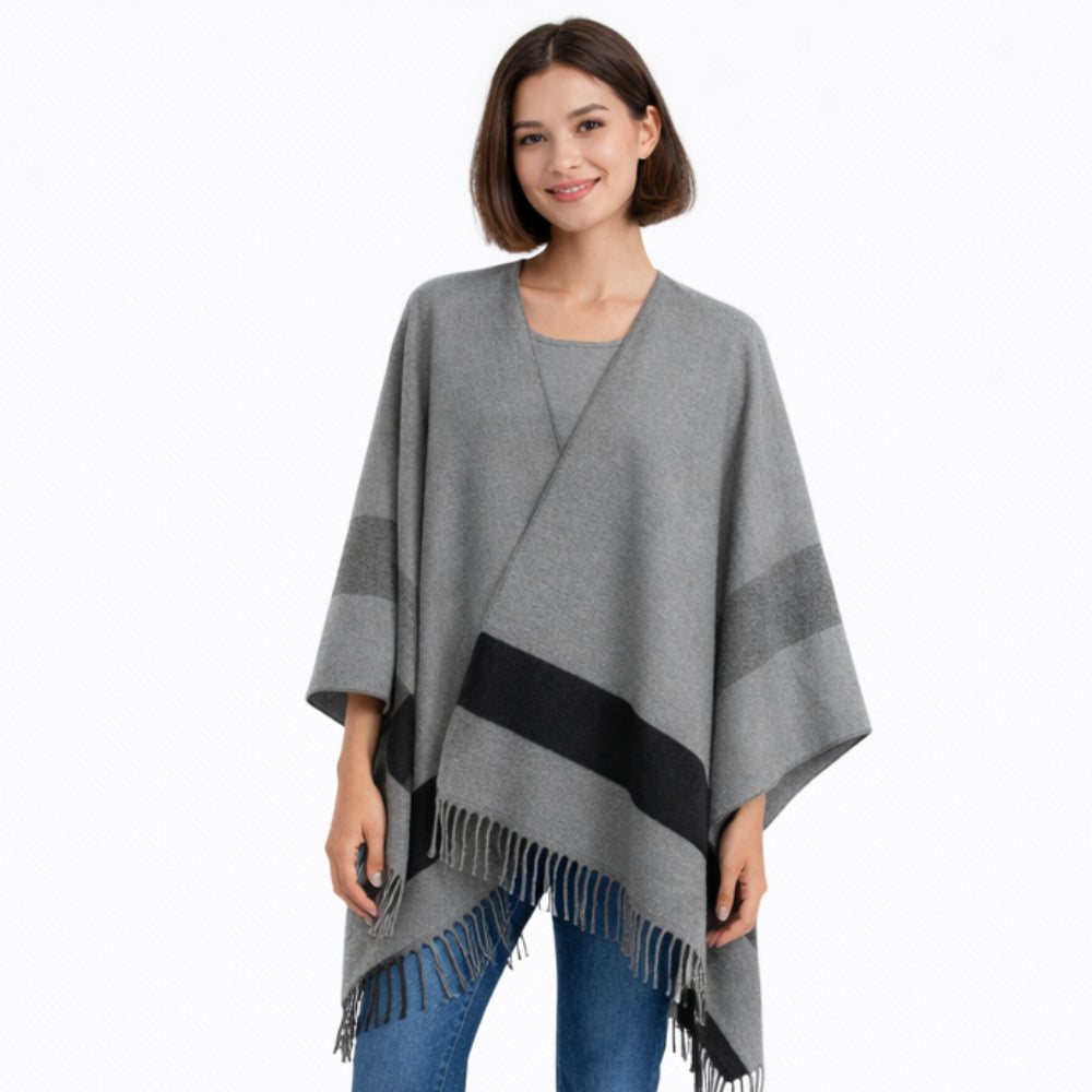K&Co. Petal Series Poncho - GREY