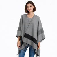K&Co. Petal Series Poncho - GREY