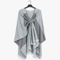 K&Co. Petal Series Drape Poncho - GREY