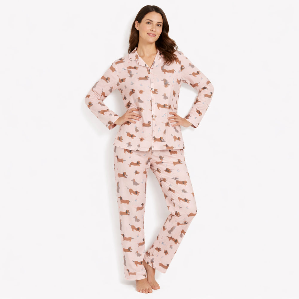 K&Co. Petal Series Flannelette Pyjama Set - HAPPY PUPS