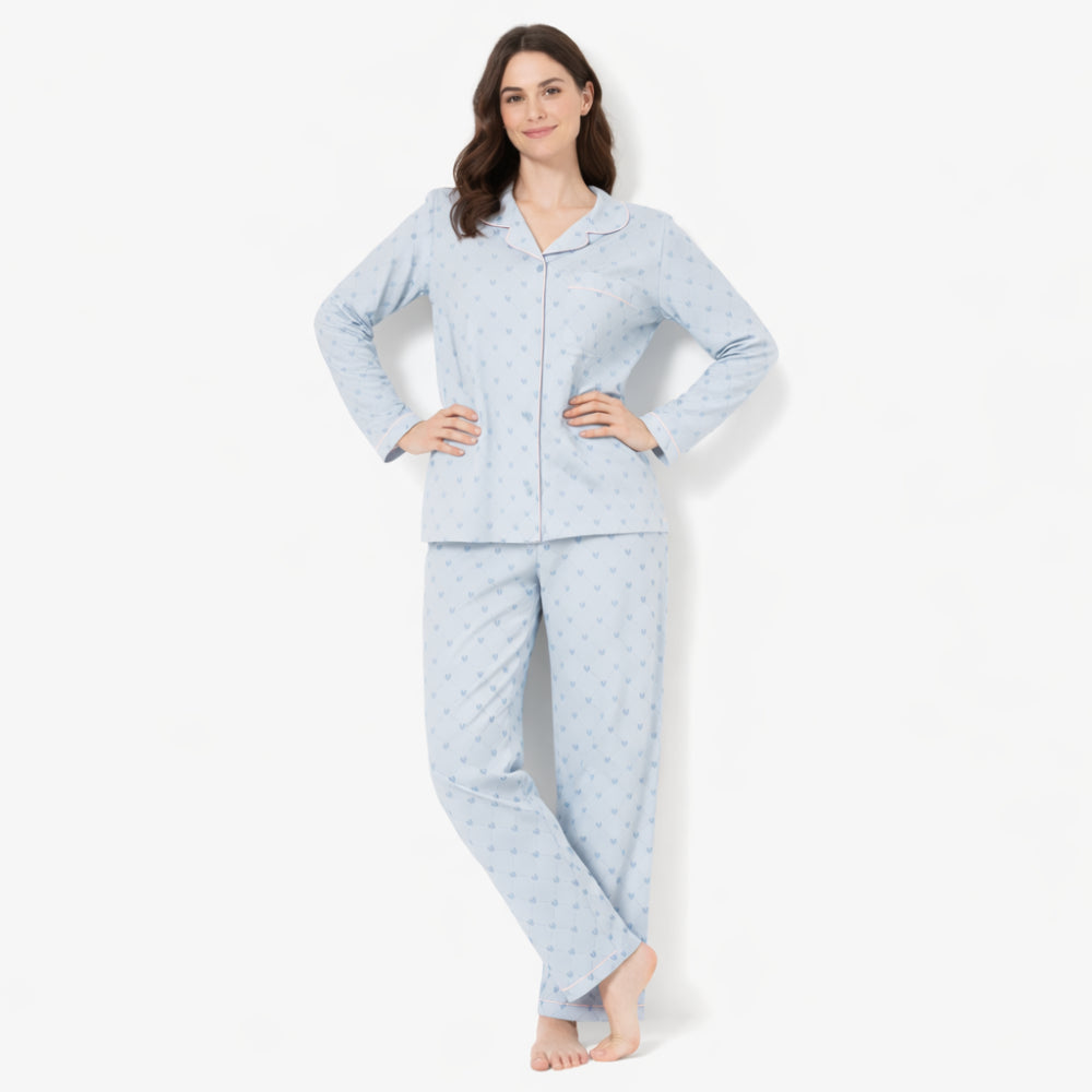 K&Co. Petal Series Flannelette Pyjama Set - LOVE