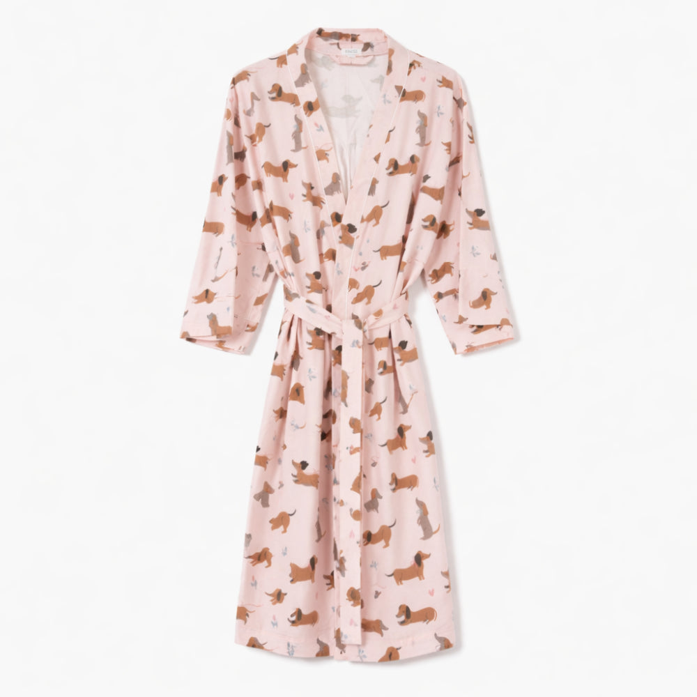 K&Co. Petal Series Flannelette Robe - HAPPY PUPS