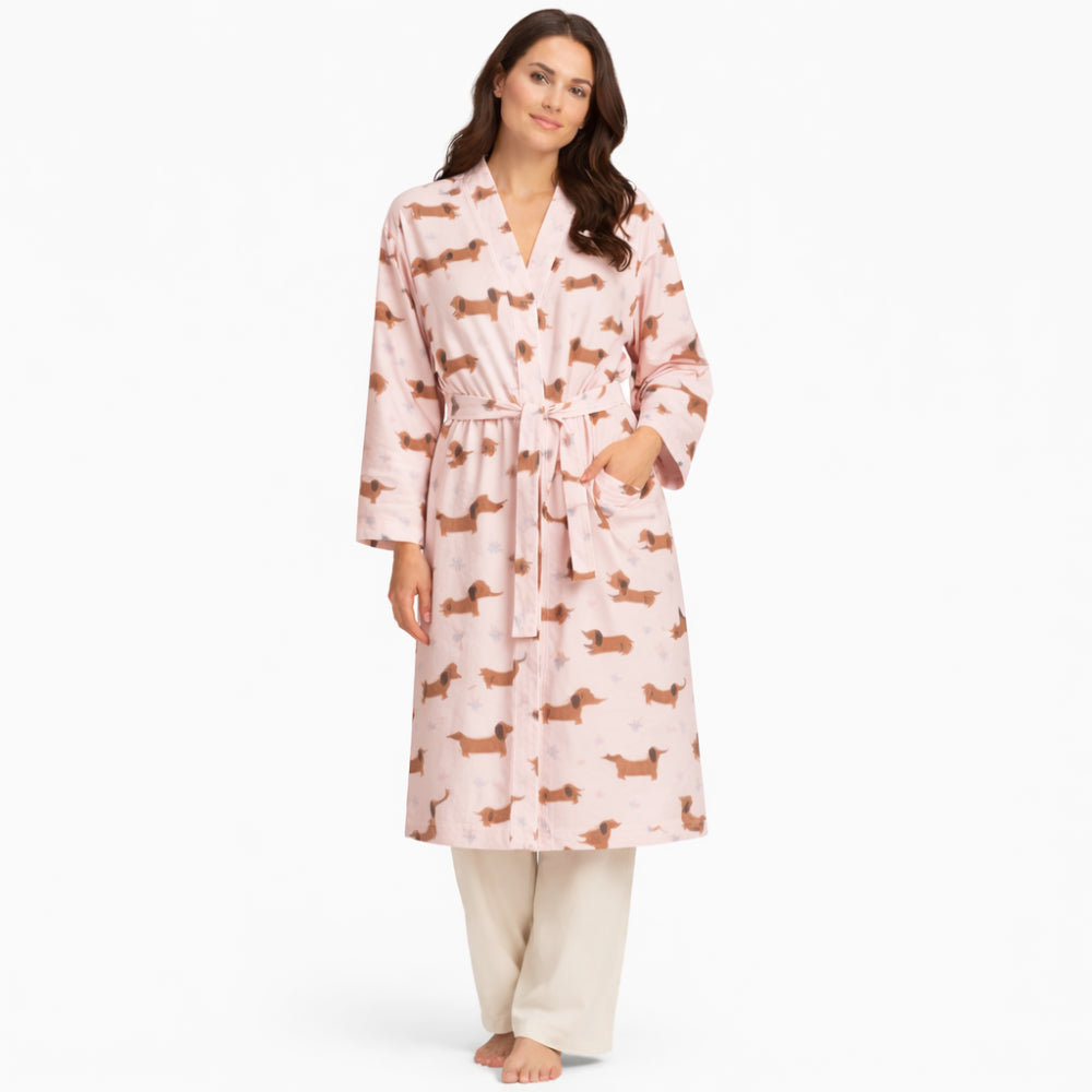 K&Co. Petal Series Flannelette Robe - HAPPY PUPS