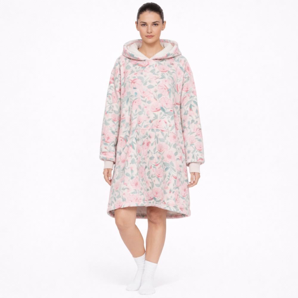 K&Co. Petal Series Hooded Blanket - Petal Series PINK