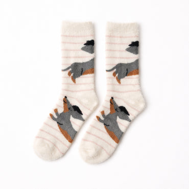 K&Co. Petal Series Bed Socks 2pk - JUMPING PUP