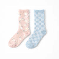 K&Co. Petal Series Bed Socks 2pk - PINK DAISY