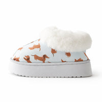 K&Co. Petal Series Ankle Slipper Boots - HAPPY PUPS BLUE