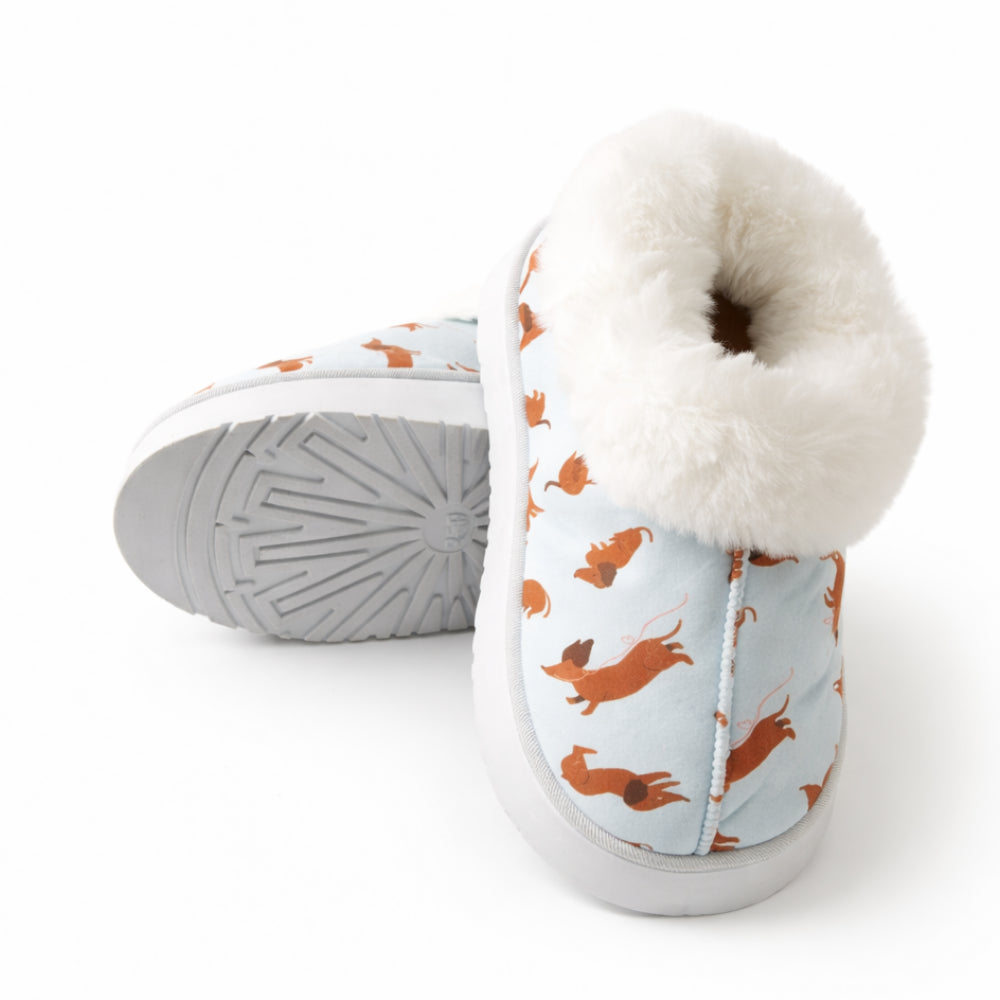 K&Co. Petal Series Ankle Slipper Boots - HAPPY PUPS BLUE
