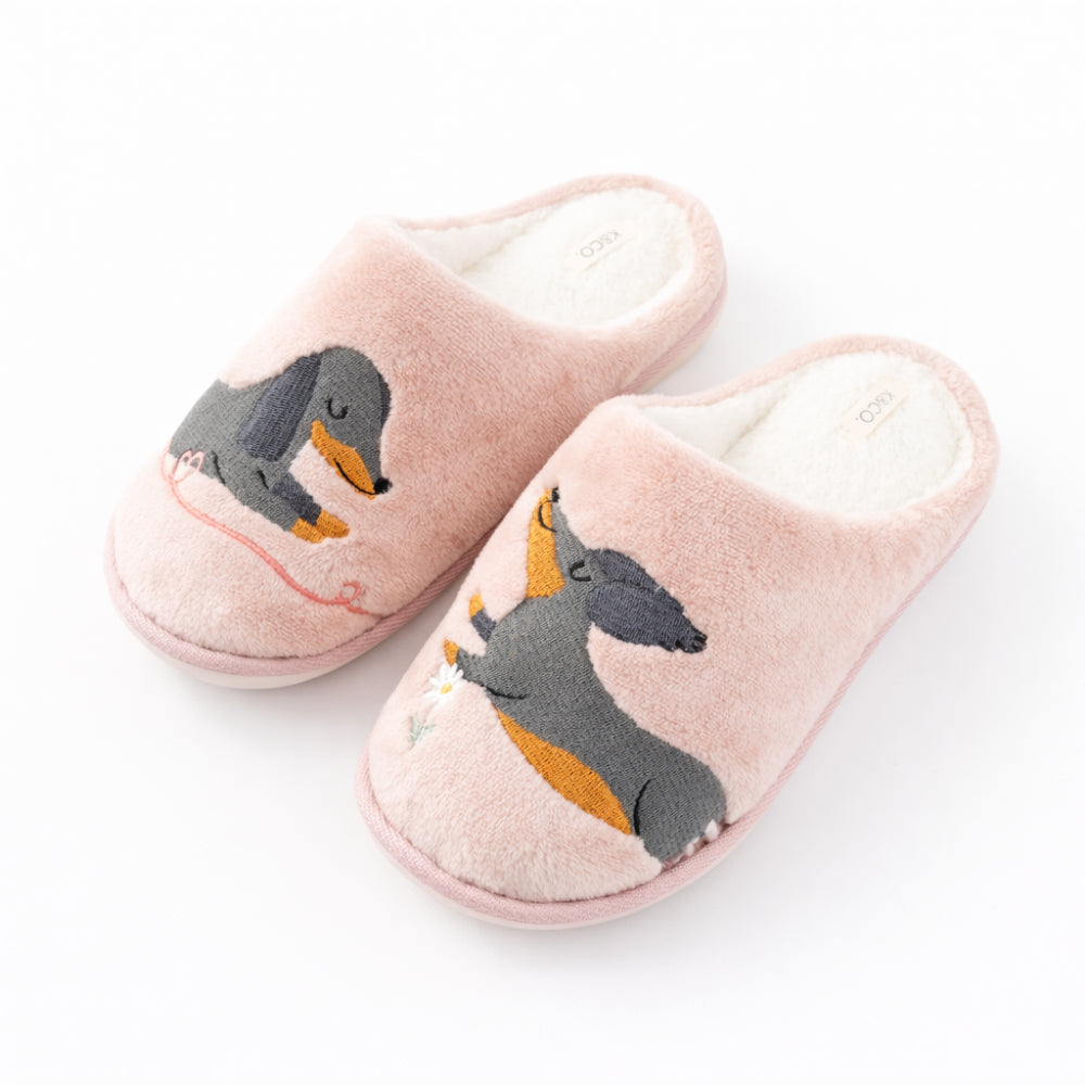 K&Co. Petal Series Novelty Slippers - HAPPY PUPS