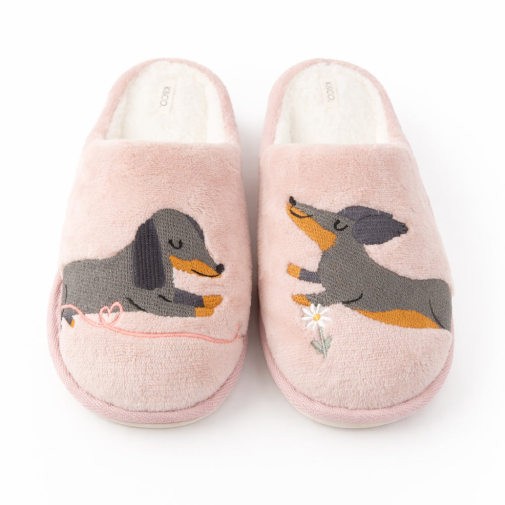 K&Co. Petal Series Novelty Slippers - HAPPY PUPS