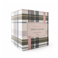 K&Co. Primrose Collection Glass Prism Candle - SWEET CEDAR