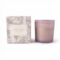 K&Co. Primrose Collection Glass Prism Candle - SALTED VANILLA