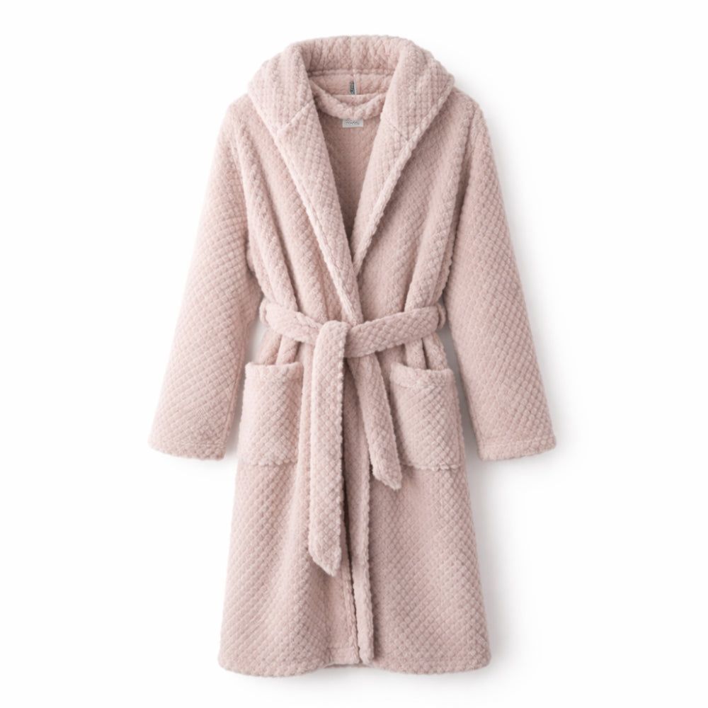 K&Co. Primrose Collection Textured Dressing Gown - DUSTY ROSE