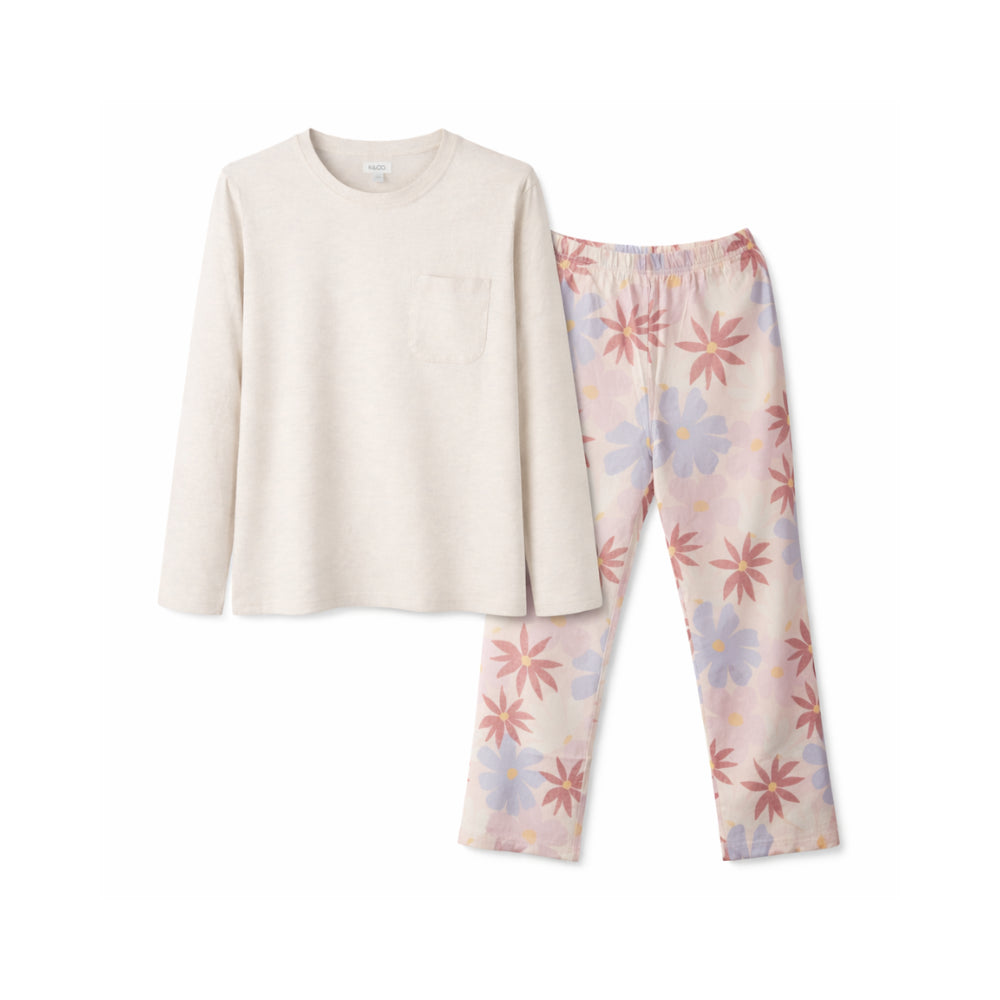K&Co. Primrose Collection Jersey Pyjama Set - LILAC MERLE