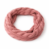 K&Co. Primrose Collection Cable Knit Snood - DUSTY ROSE