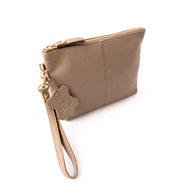 K&Co. Primrose Collection Leather Clutch - BROWN