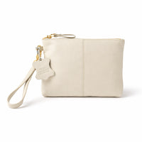 K&Co. Primrose Collection Leather Clutch - BEIGE