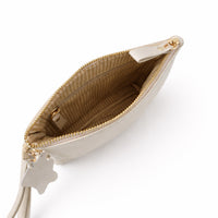 K&Co. Primrose Collection Leather Clutch - BEIGE