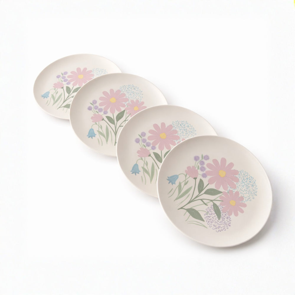 In Bloom Easter Bamboo Plate 4pk - PASTEL POSY