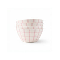 In Bloom Easter Bamboo Bowl 4pk - PINK GINGHAM