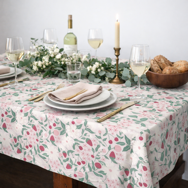 K&Co. Rhubarb Table Cloth - BERRIES & BLOOMS