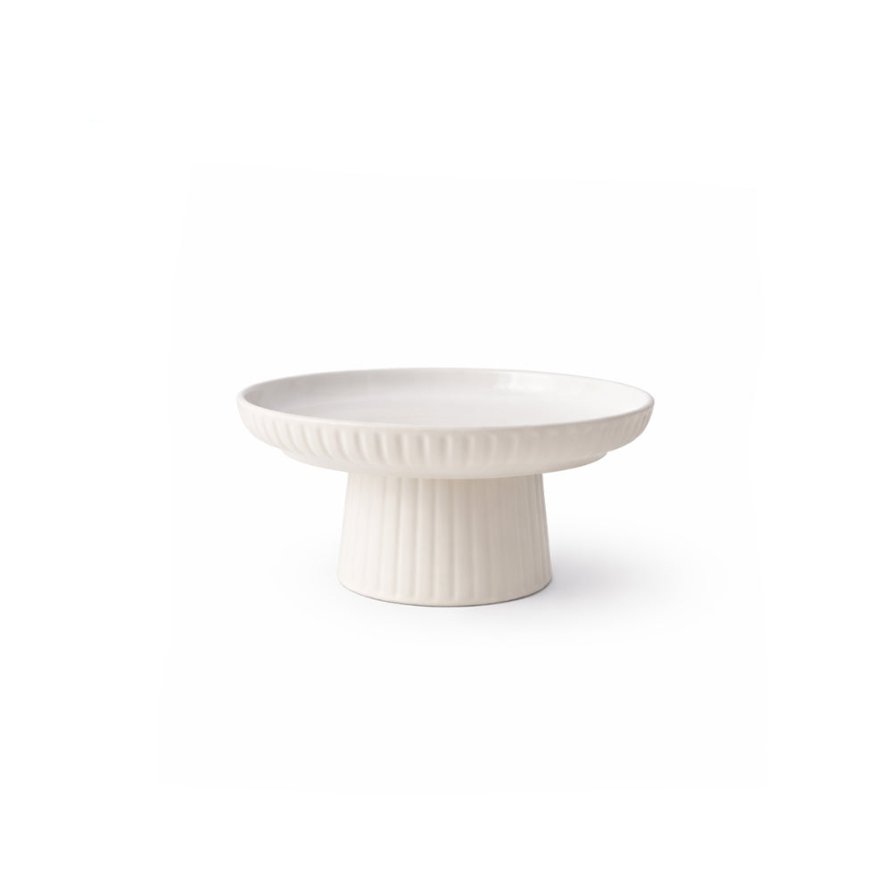 K&Co. Rhubarb Cake Stand Small  - CREAM