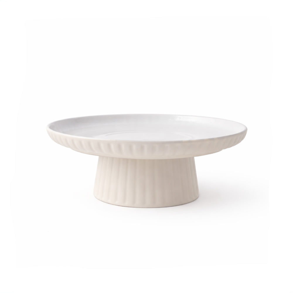 K&Co. Rhubarb Cake Stand Large - CREAM